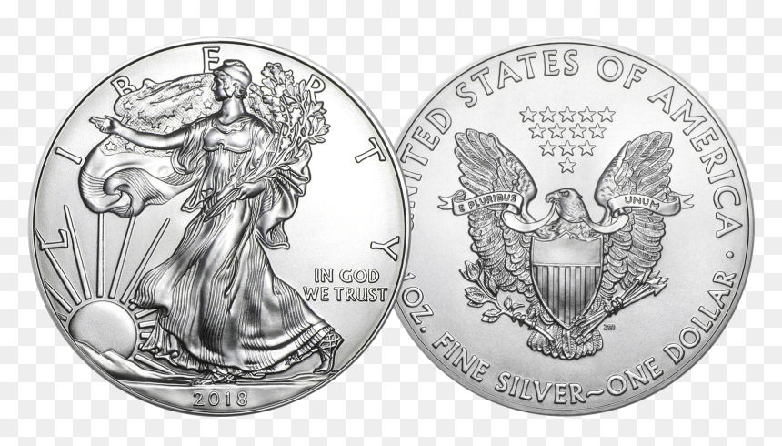 American Silver Eagle, HD Png Download - american flag eagle png
