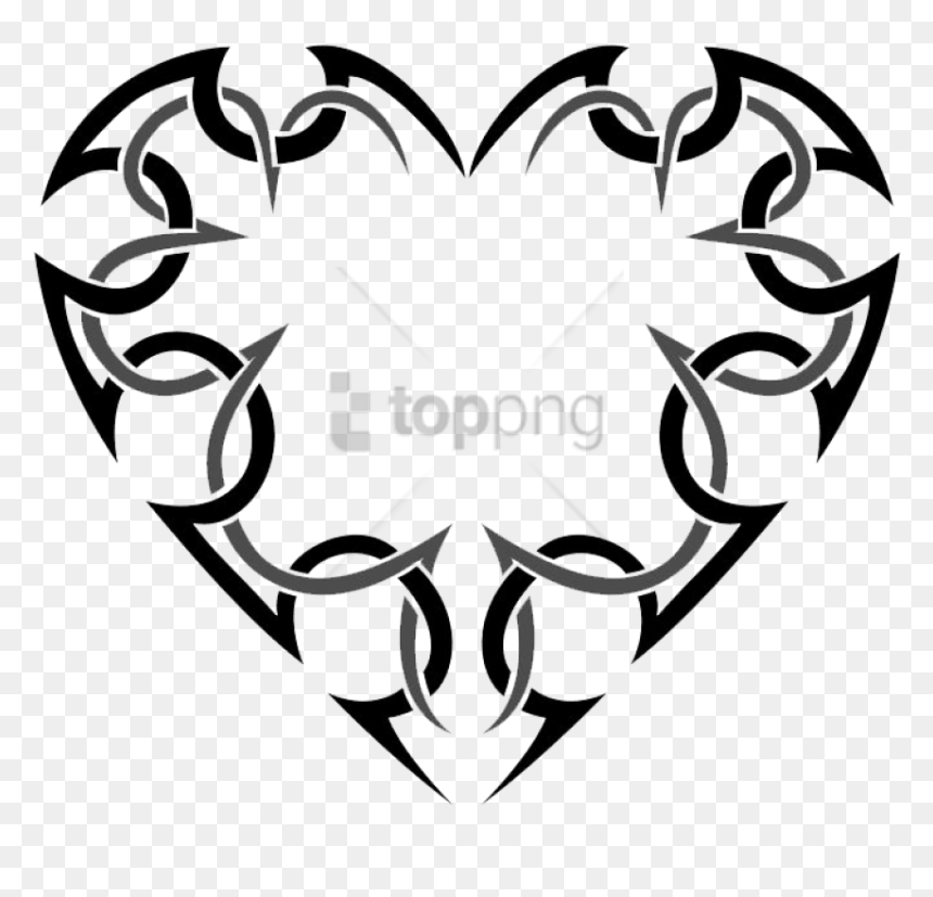 Free Png Tattoo Heart Png Image With Transparent Background - Heart Tattoo Png, Png Download - chalk heart png