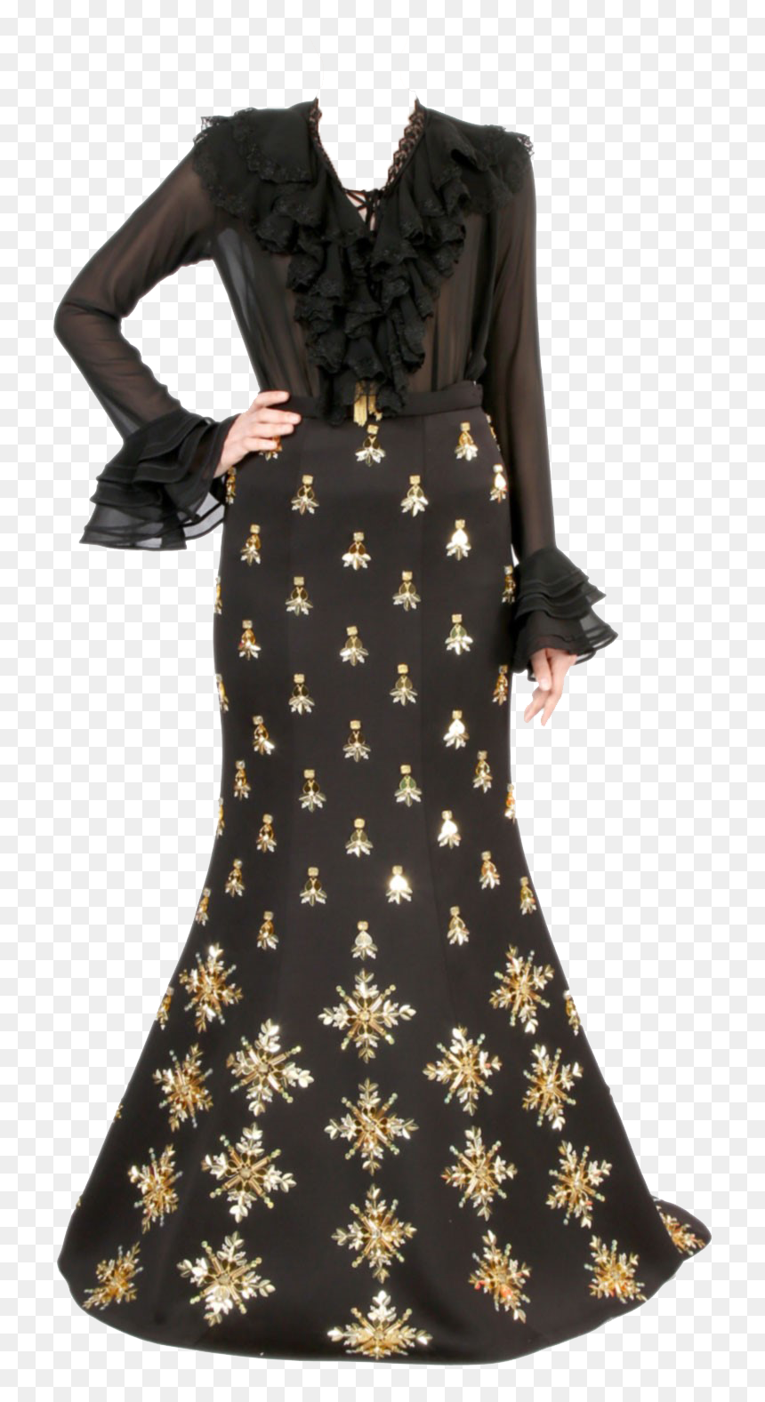 Mermaid Lehenga Png Clipart - Mermaid Skirt And Blouse, Transparent Png - mermaid clipart png