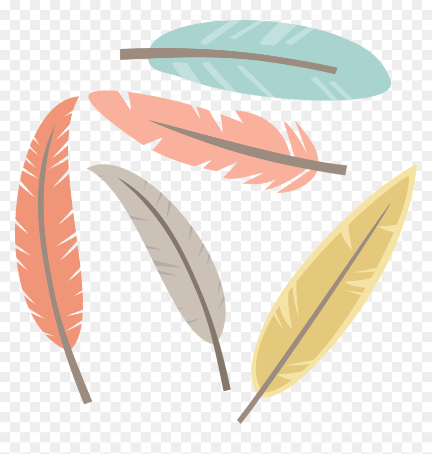 Feather, Miss Kate Cuttables February - Feathers Clipart Png, Transparent Png - feather silhouette png