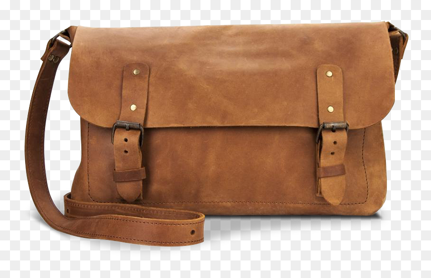 Brown Leather Bag Png Clipart - Messenger Bag, Transparent Png - leather png