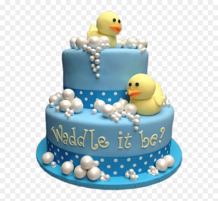 Gender Reveal Cake Waddle It Be - Baby Born Birthday Cake, HD Png Download - cakes png
