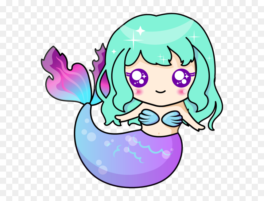 Kawaii Mermaid Clipart , Png Download - Kawaii Pictures Of Mermaids, Transparent Png - mermaid clipart png