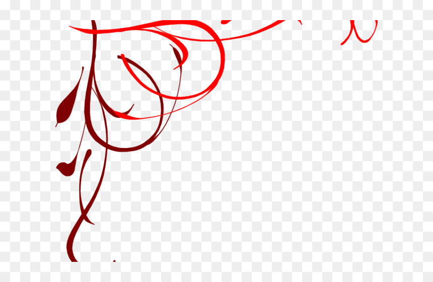 Simple Flourish Cliparts - Vine Clip Art, HD Png Download - confetti border png