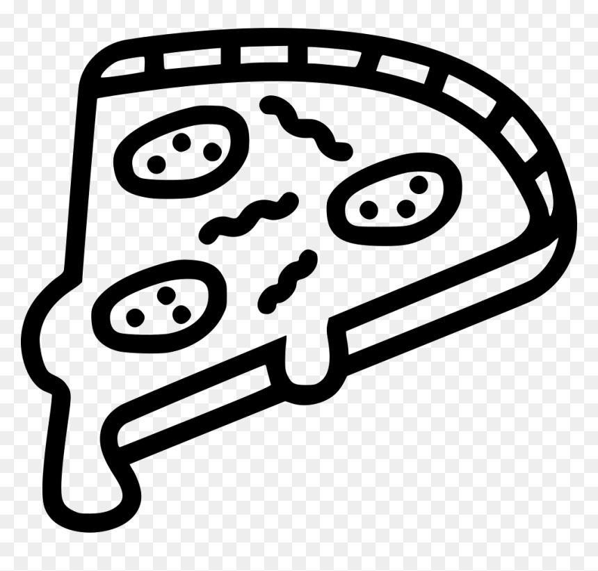 Pizza Slice - Pizza Slice Black And White Clipart, HD Png Download - pizza icon png