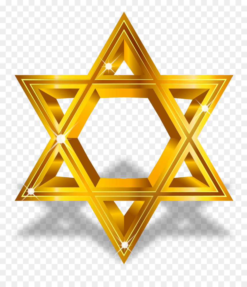 Golden Star Of David Clipart Image Library Library - Golden Star Of David, HD Png Download - golden star png