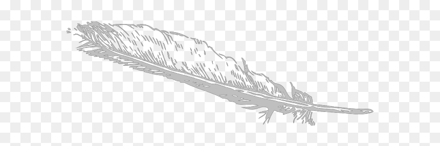 Grey Feather Png Clip Art - Feather Clip Art, Transparent Png - feather silhouette png