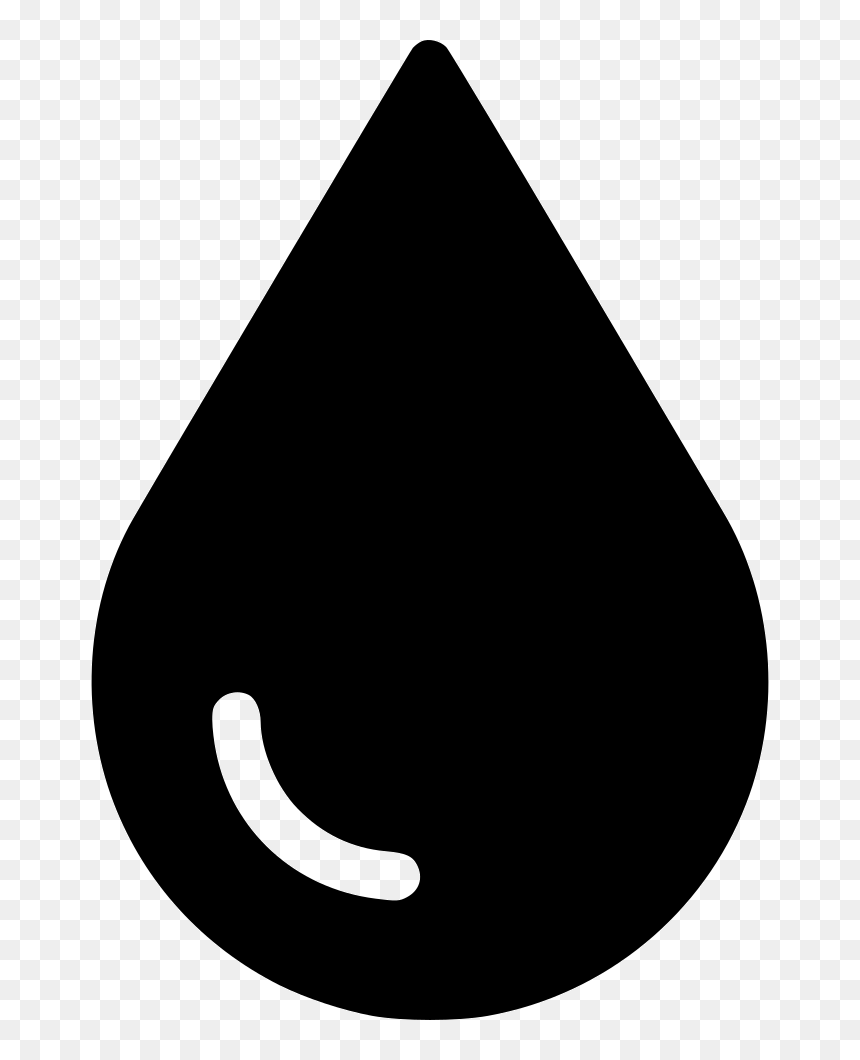 Oil Water Drop - Black And White Blood Clipart, HD Png Download - oil drop png