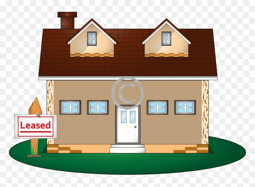 House With Leased Sign - Portable Network Graphics, HD Png Download - house.png