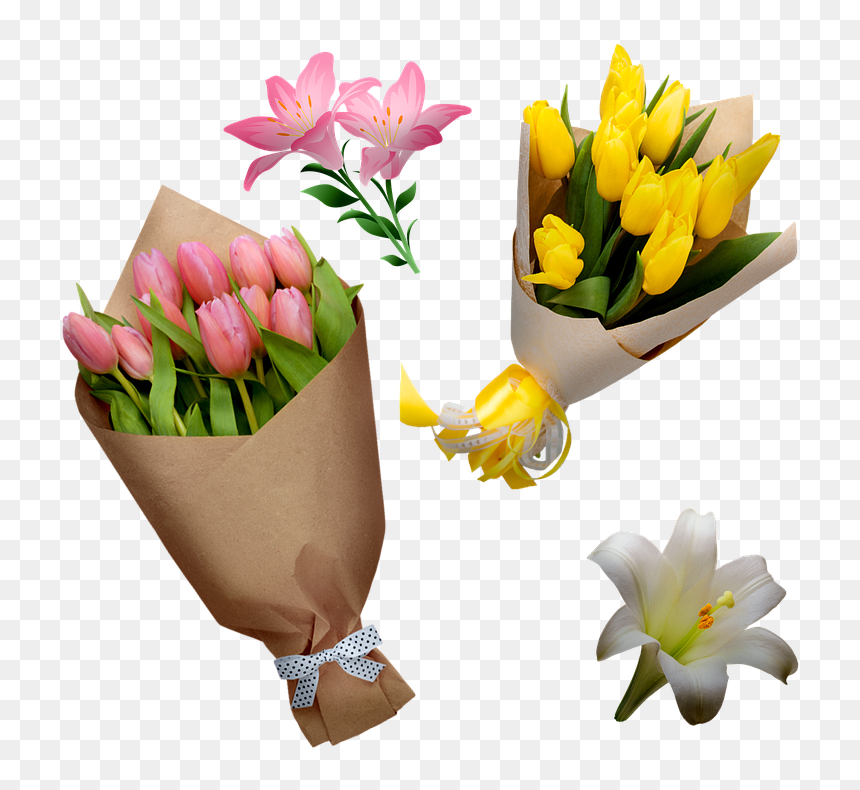 Bouquet, HD Png Download - easter lily png