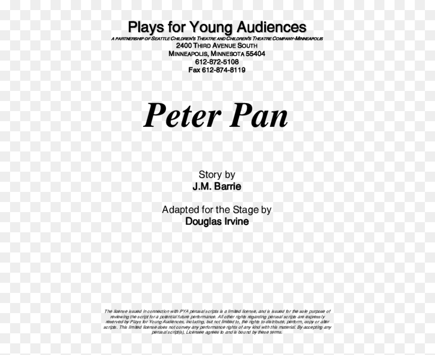 Document, HD Png Download - peter pan silhouette png