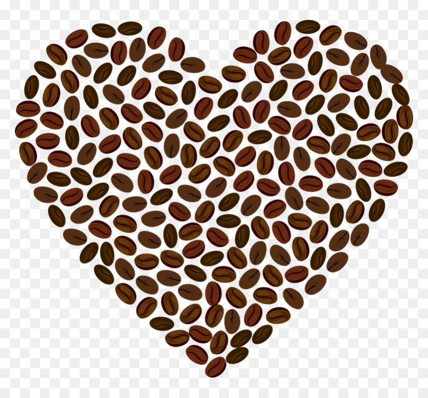 Love, Heart, Romance, Passion, Valentine, Coffee, Bean - Coffee Beans Clip Art, HD Png Download - coffee bean vector png