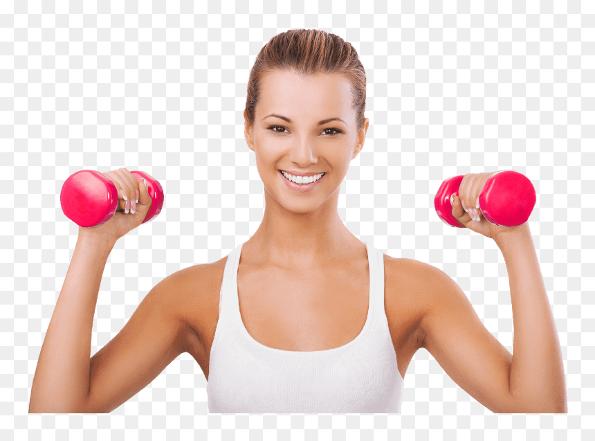 Light Weight High Reps - Fit Girl No Background, HD Png Download - muscle arm png