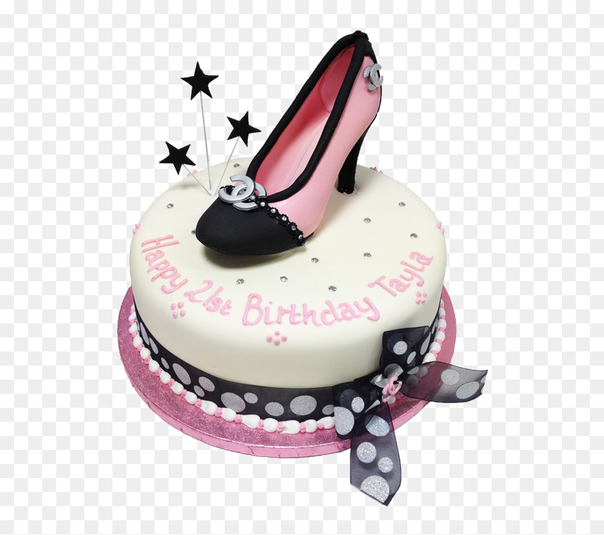 Picture Black And White Chanel Shoe Home Cakes Themed - Basic Pump, HD Png Download - cakes png