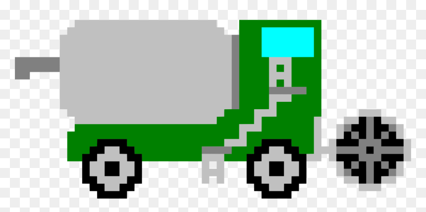 Fictional Character,green,pixel Art - Pixel Art Combine Harvester, HD Png Download - pixel art png
