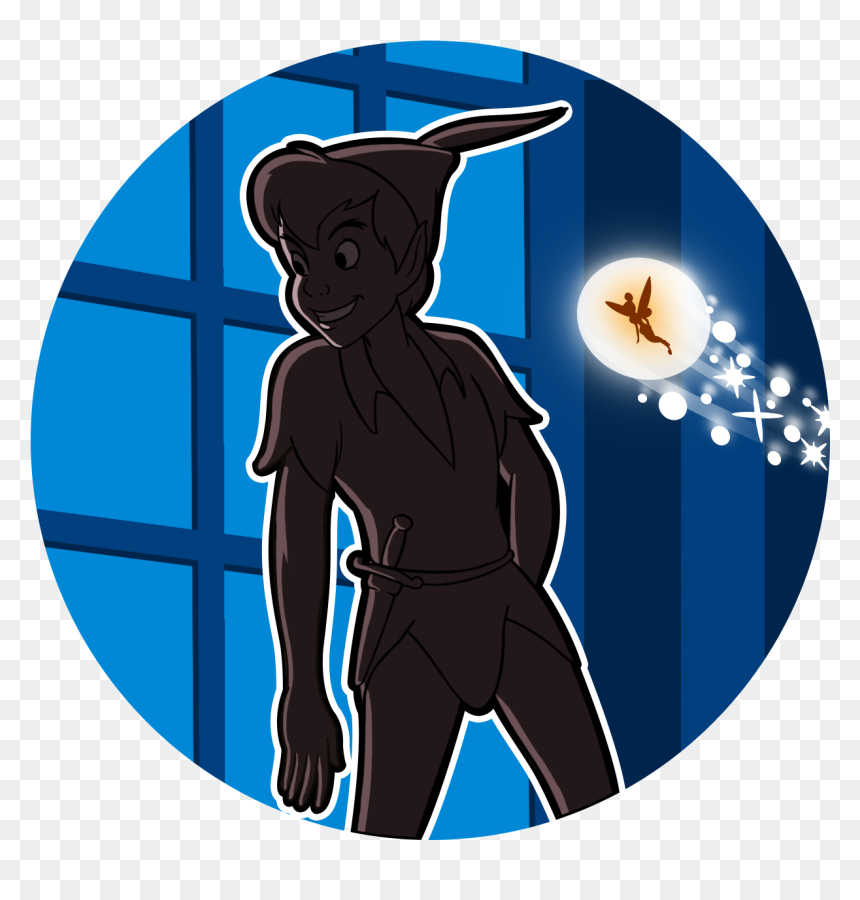Peter Pan Silhouette Png, Transparent Png - peter pan silhouette png