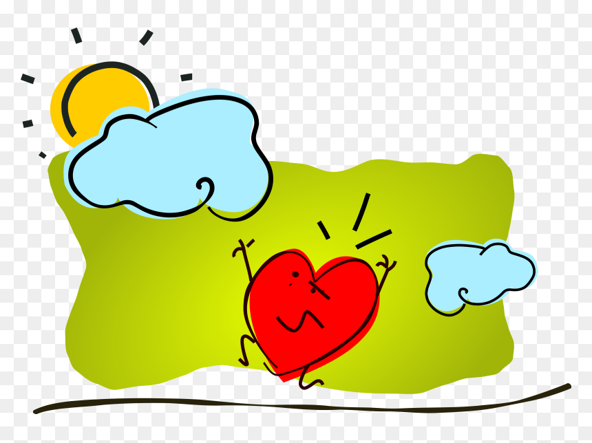 Anxious Heart Clip Arts - Love Sun Clipart, HD Png Download - cartoon heart png