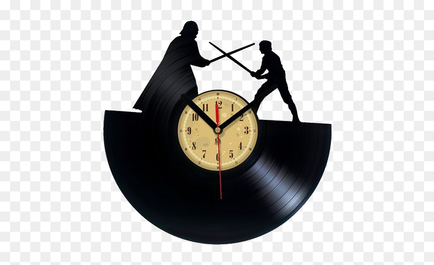 Vinyl Record Clock Star Wars, HD Png Download - reloj png
