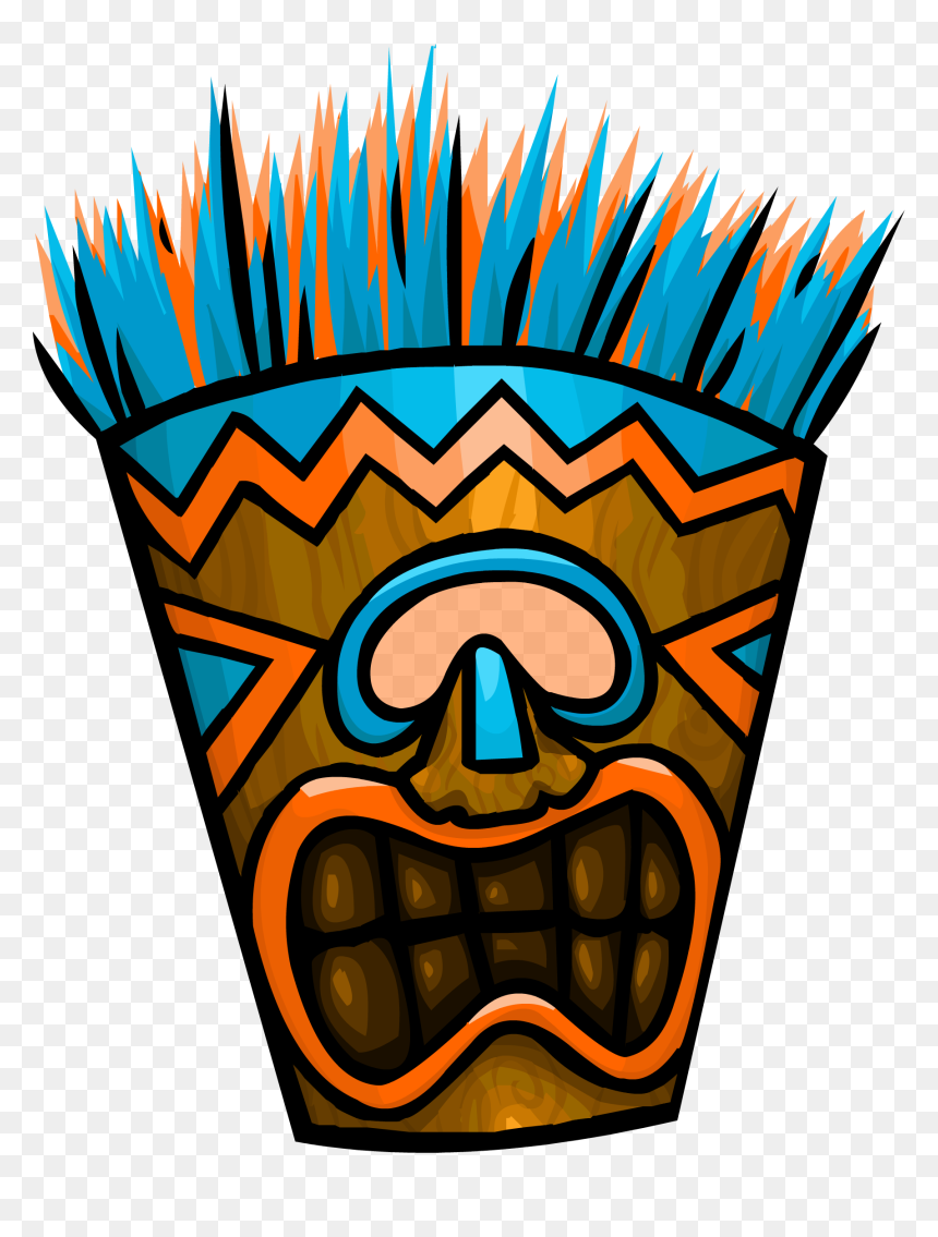 Club Penguin Rewritten Wiki - Tiki Mask Png Transparent, Png Download - tiki png