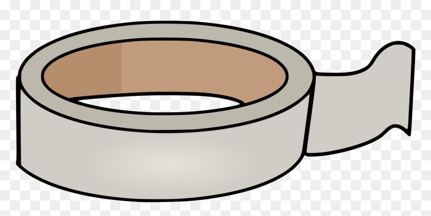 Line Art,cylinder,adhesive Tape - Adhesive Tape Clipart Png, Transparent Png - scotch tape png