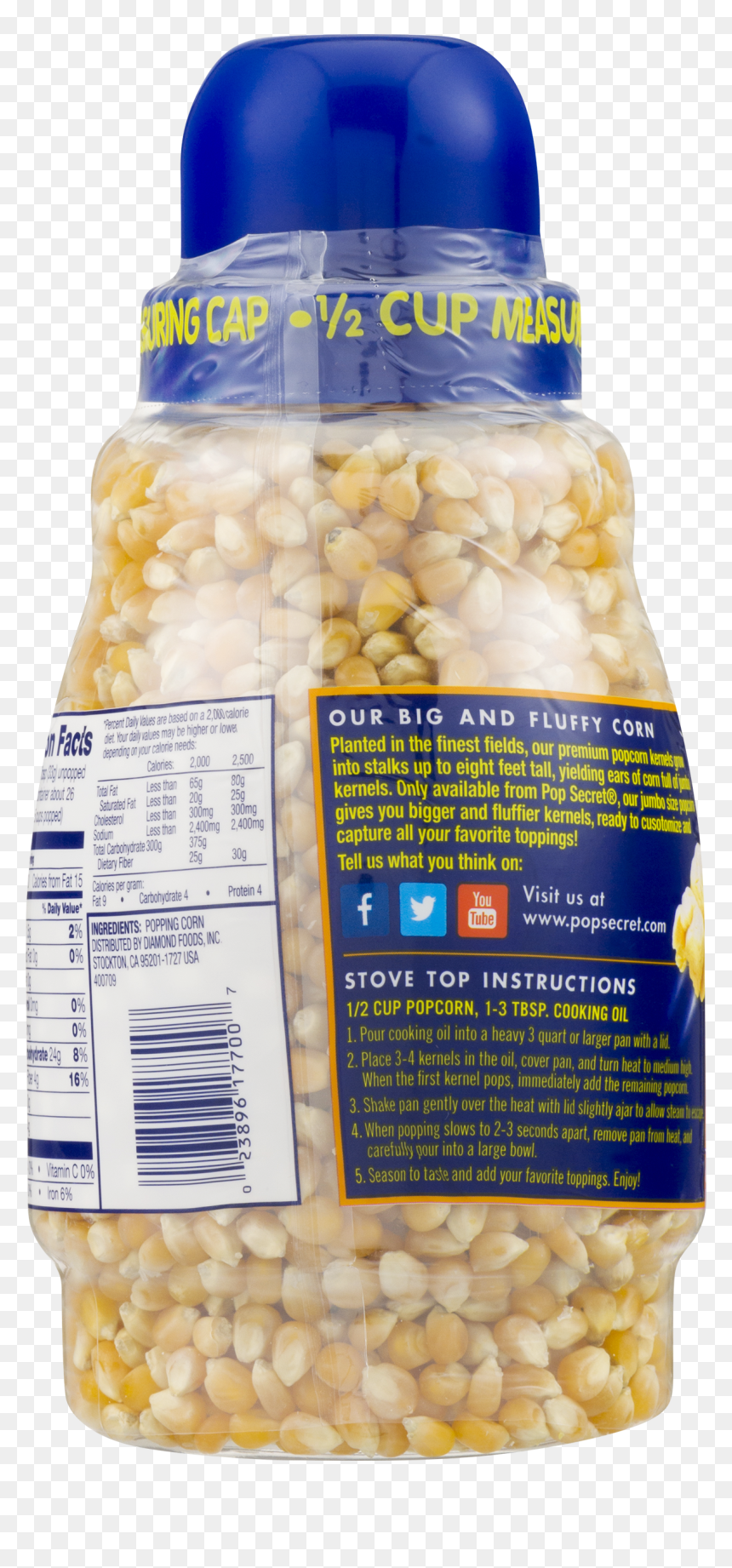 Pop Secret Corn Popping Jumbo Popcorn Kernels 30 Oz - Pop Secret Kernels, HD Png Download - popcorn kernel png