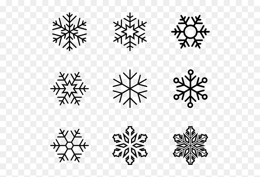 Snowflake Free Png Vector, Transparent Png - snowflakes.png