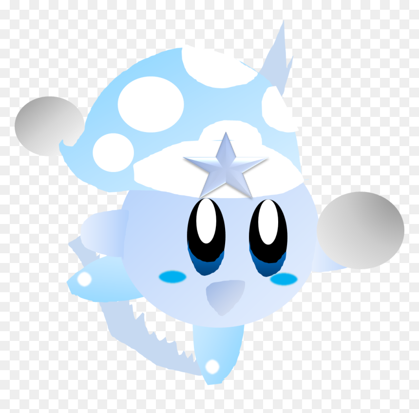 Snow Kirby Fan Fiction - Kirby Snow Fan Art, HD Png Download - blue snowball png