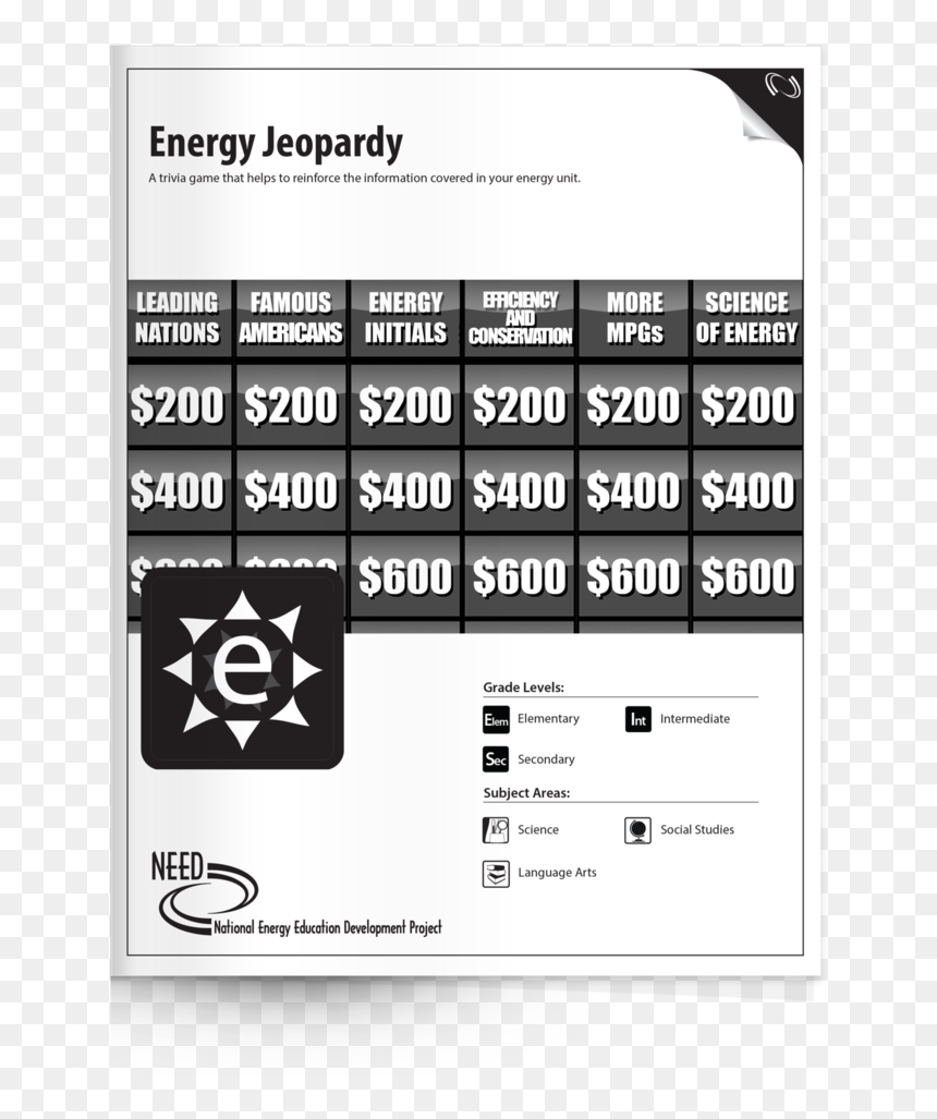 National Energy Education Development Project, HD Png Download - jeopardy logo png