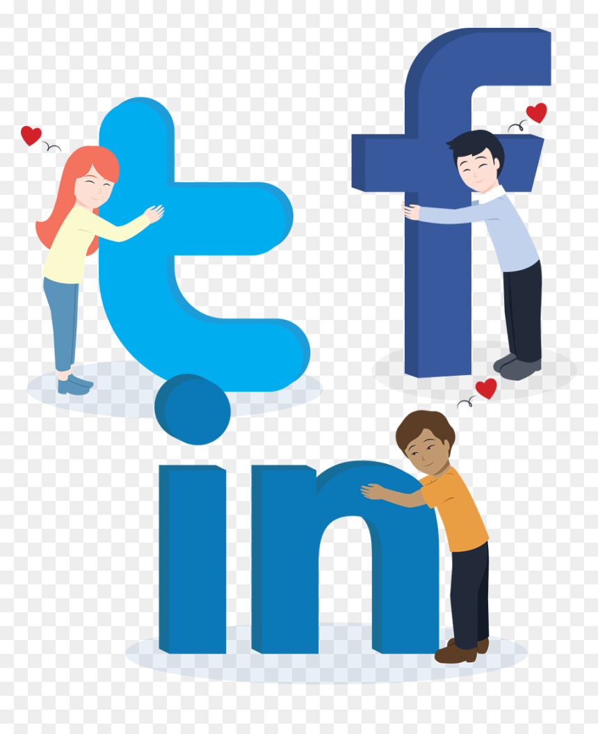 Social Media Logos Cartoon Png, Transparent Png - social network logo png