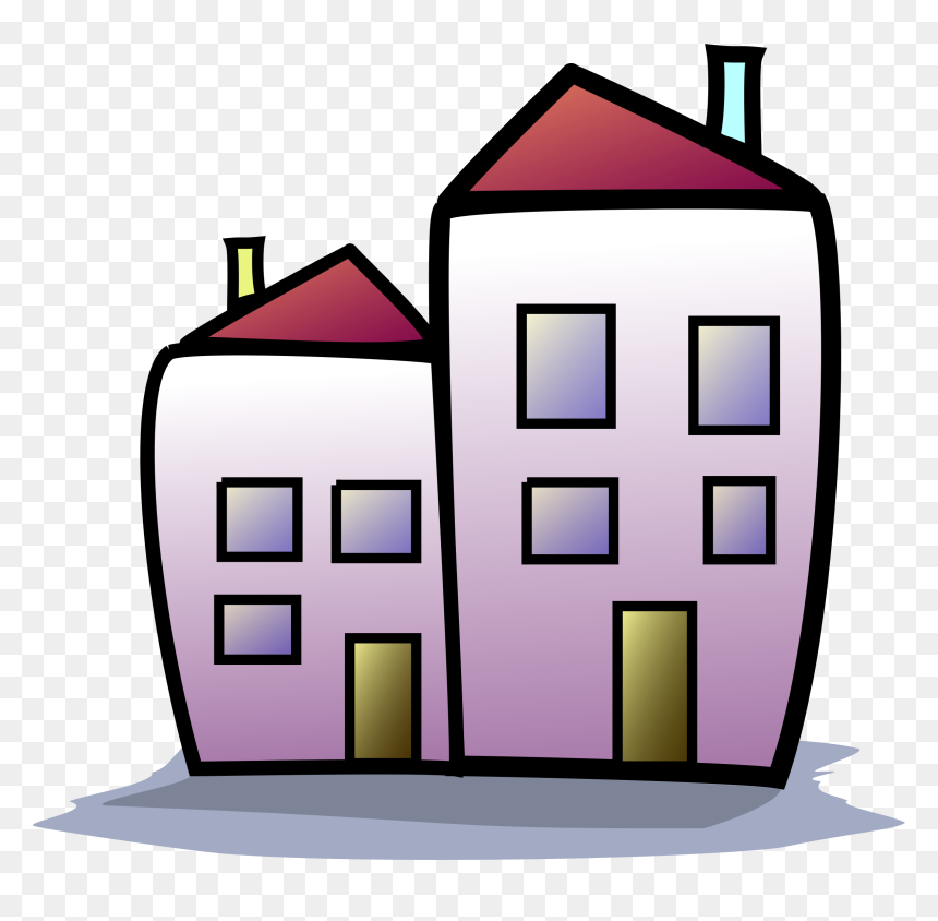 Townhouse Clipart, HD Png Download - apartment building png