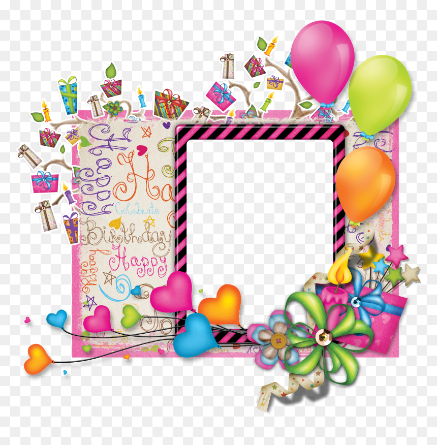 Frame Happy Birthday Png, Transparent Png - photo frames png format free download
