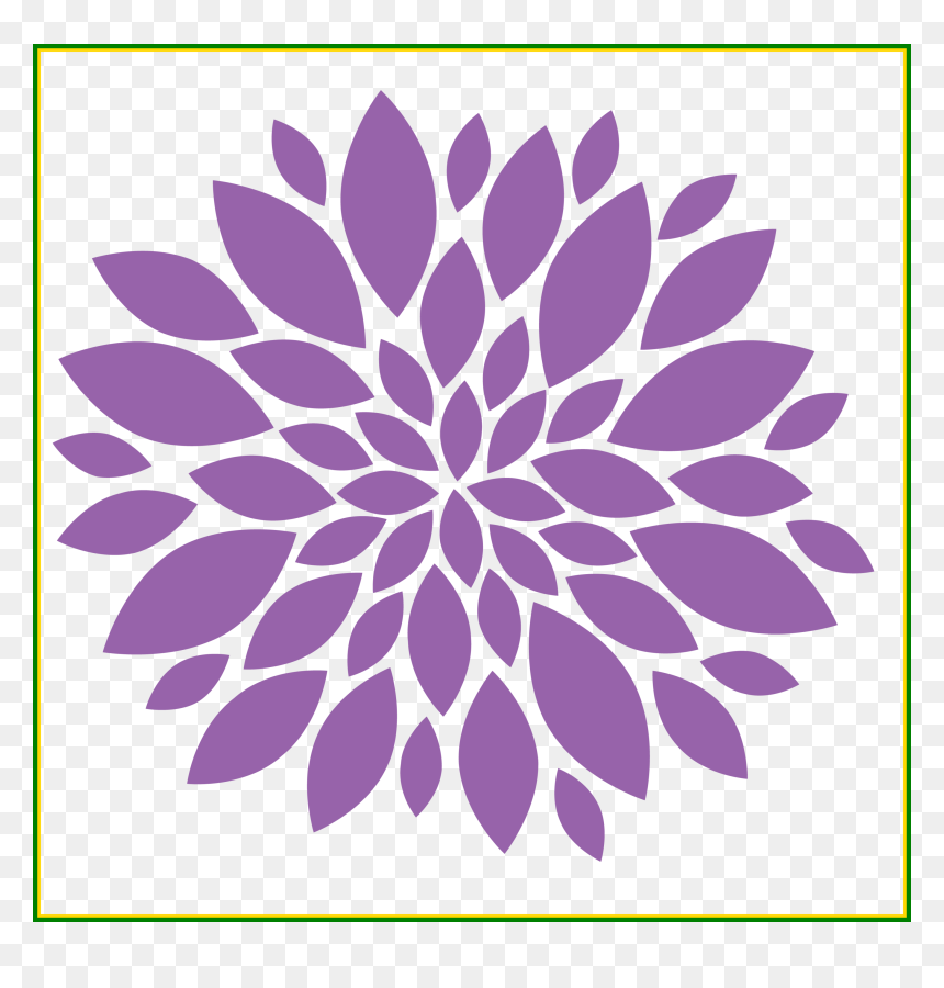 Black And White Clip Art Flowers, HD Png Download - dahlia flower png