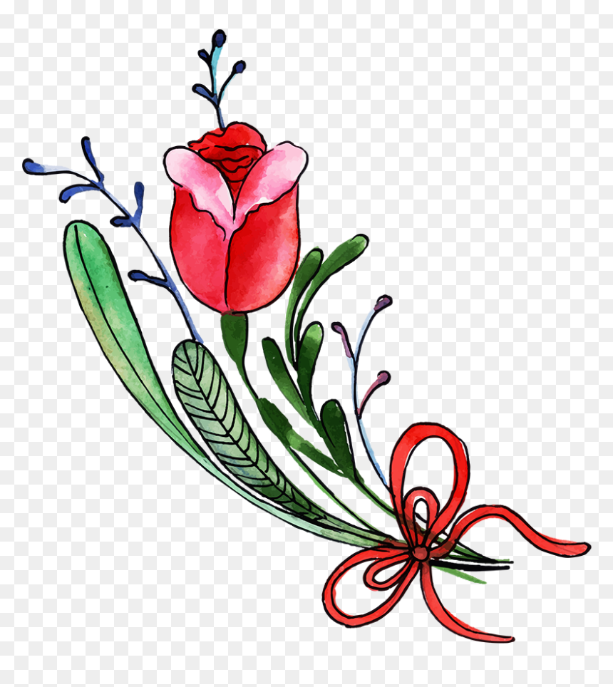 Tulip, HD Png Download - floral art png