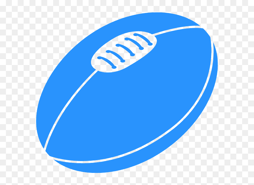Rugby Ball Blue, HD Png Download - pelota de futbol png