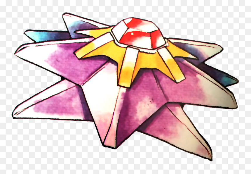 Starmie Ken Sugimori Art, HD Png Download - staryu png