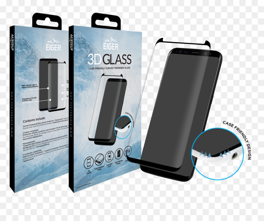 Samsung S8 3d Glass, HD Png Download - glass screen png