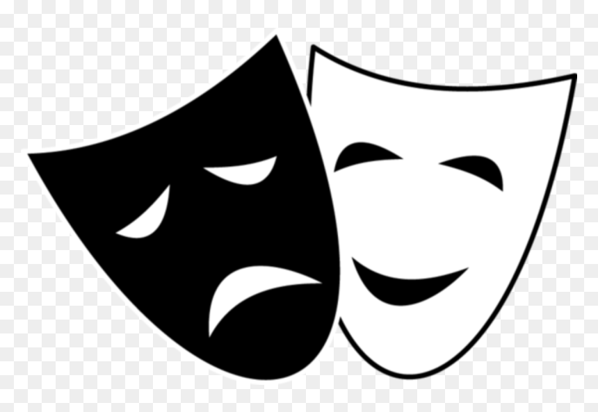 Drama Theatre Comedy Tragedy Mask - Theater Mask Clipart, HD Png Download - drama png