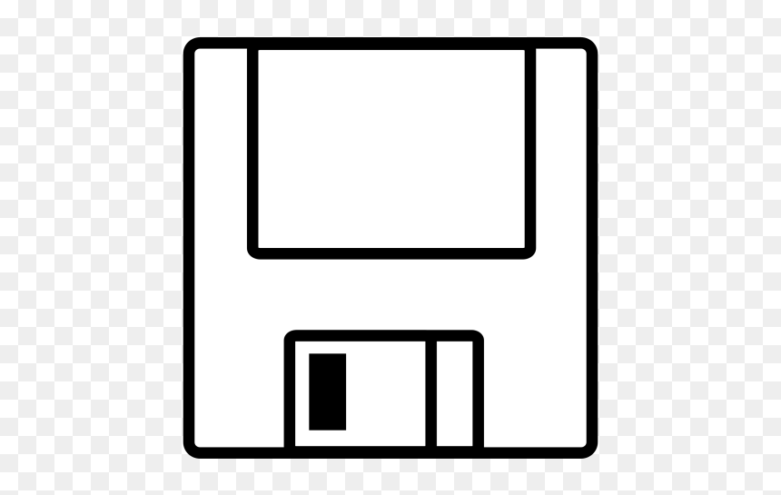 Floppy Disk Clipart Black And White, HD Png Download - floppy disk png