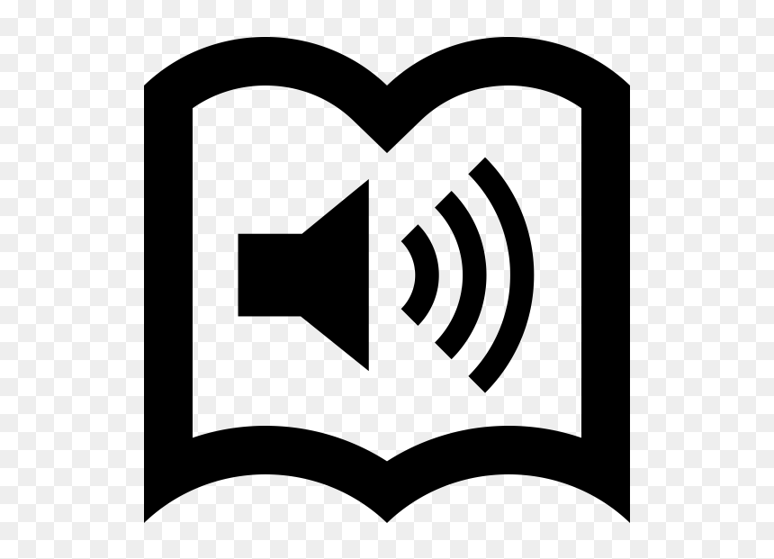 An Icon Outline Of A Book With A Speaker In The Center - Audiobook Icon, HD Png Download - texas state outline png