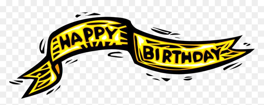 Vector Illustration Of Happy Birthday Celebration Banner - Illustration, HD Png Download - banner vector png
