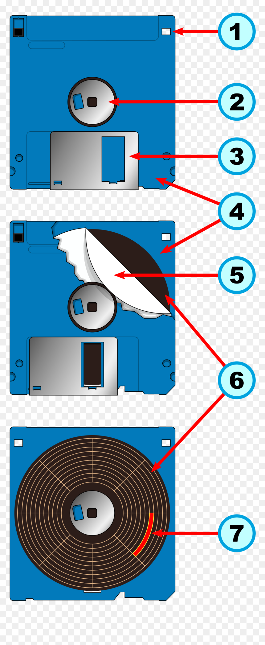 Internal Parts Of Floppy Disk, HD Png Download - floppy disk png