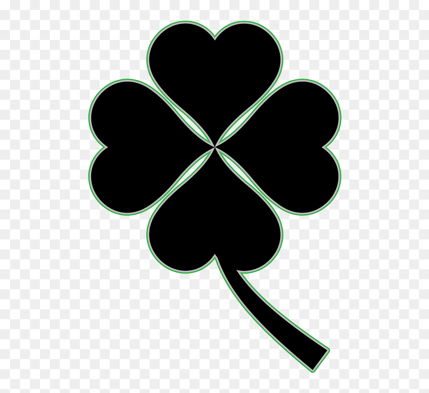 St Patrick"s Day Clip Art Shamrocks - Transparent Green Four Leaf Clover, HD Png Download - shamrocks png
