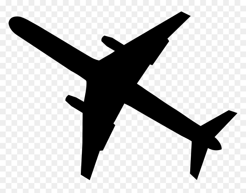 Airplane Silhouette Clipart - Airplane Clip Art, HD Png Download - plane silhouette png