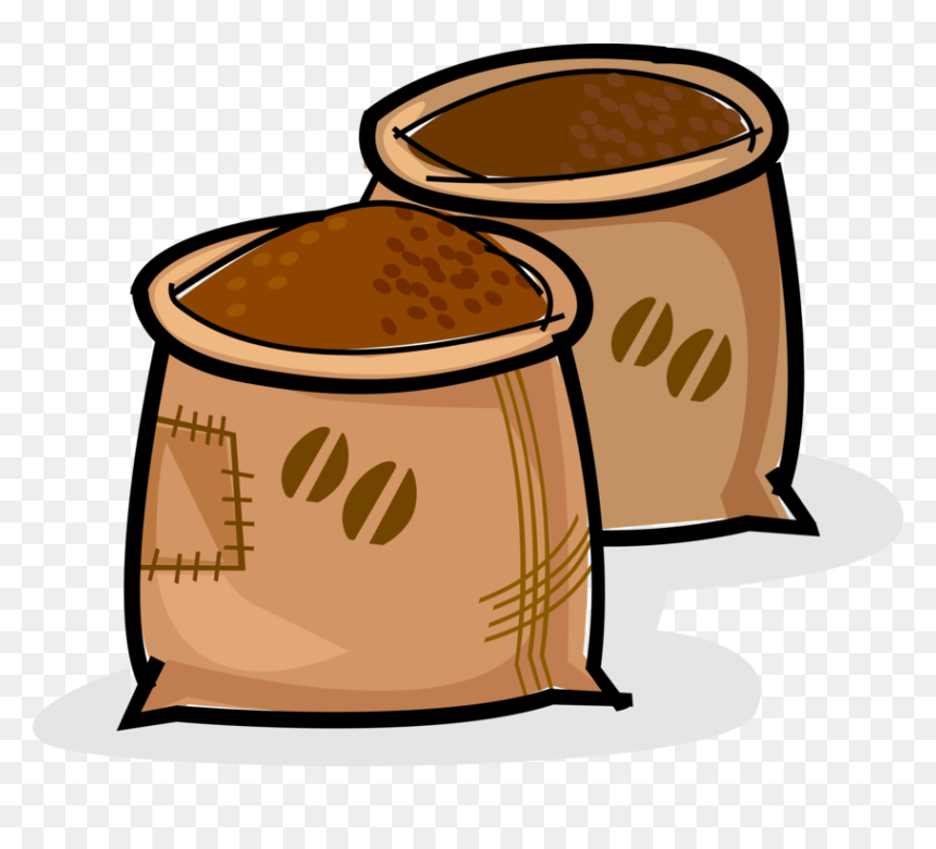 Transparent Coffee Bean Vector Png - Coffee Beans Sack Clipart, Png Download - coffee bean vector png