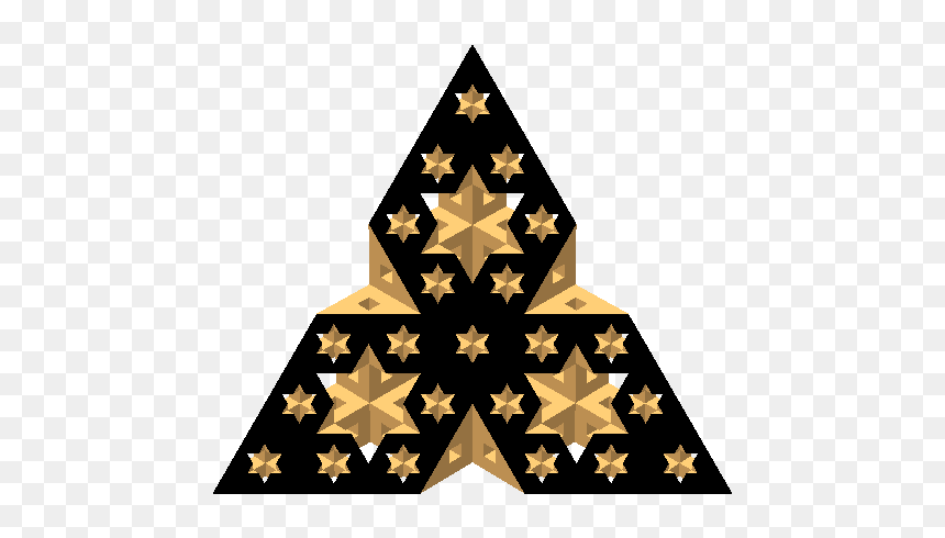 Menger Sponge Diagonal Section 49 - Triangle, HD Png Download - diagonal lines png