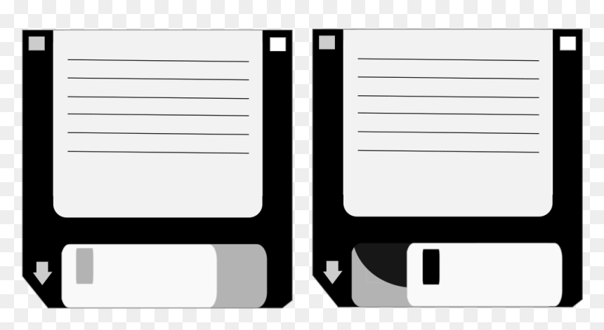 Two Floppy Disks Svg Clip Arts - Floppy Disk, HD Png Download - floppy disk png