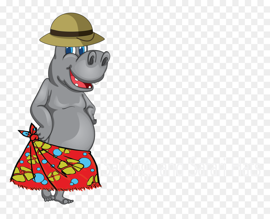 Sarongs And Safari Hats - Cartoon, HD Png Download - safari hat png