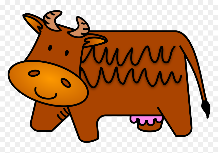 Brown Cow Clipart, HD Png Download - cow.png