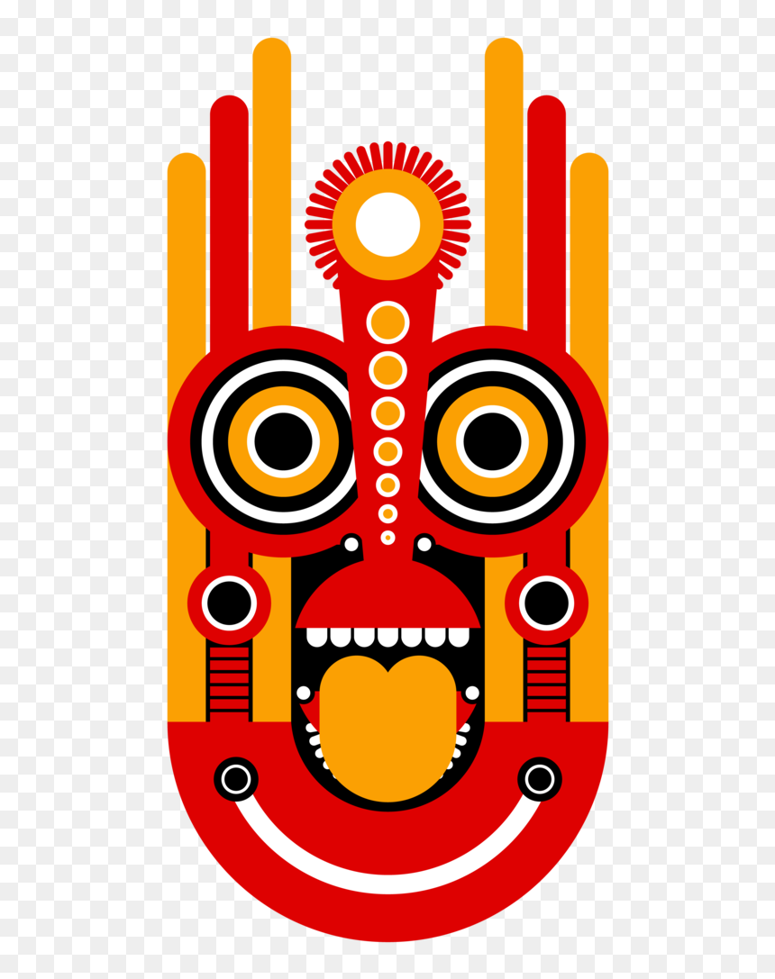 Tiki Mask Women"s Printed Tote Bag - T-shirt, HD Png Download - tiki png