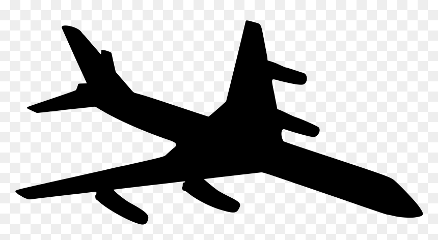 Aeroplane Silhouette - Aeroplane Silhouettes, HD Png Download - plane silhouette png